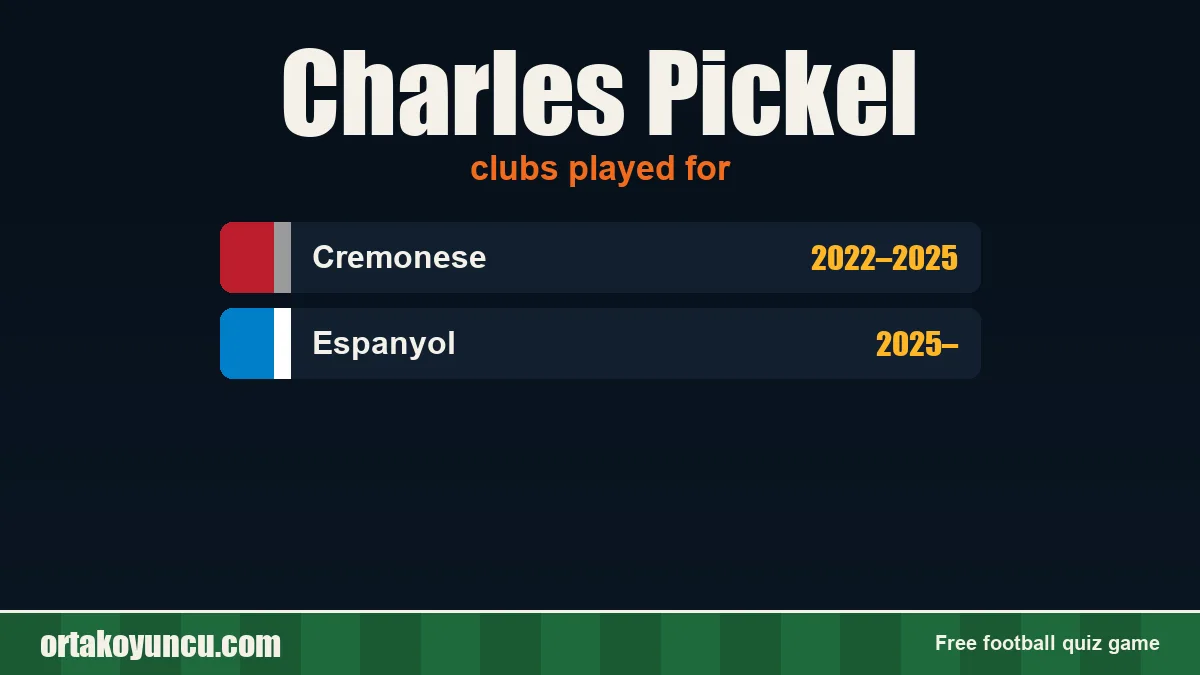 Charles Pickel: clubs and years