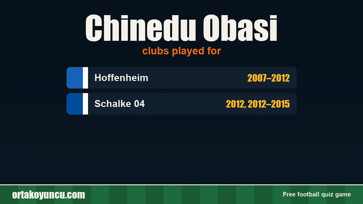 Chinedu Obasi: clubs and years