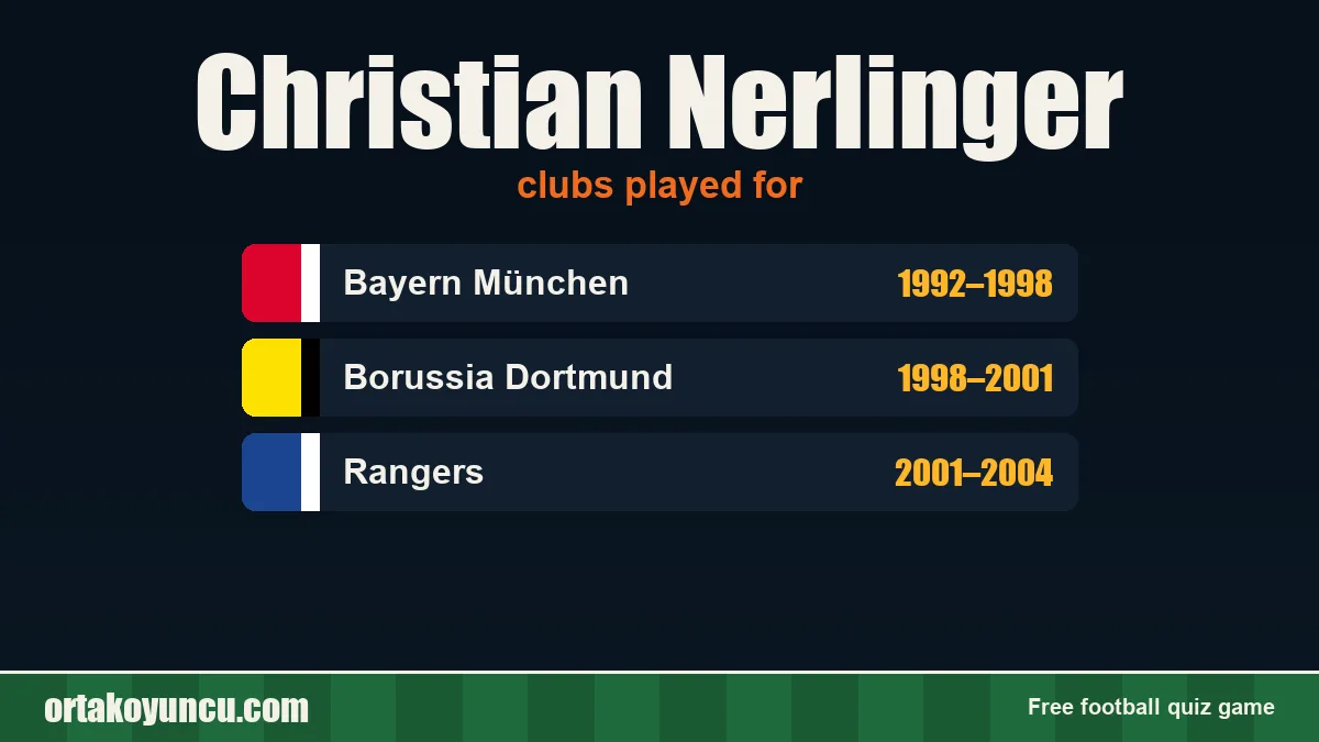 Christian Nerlinger: clubs and years