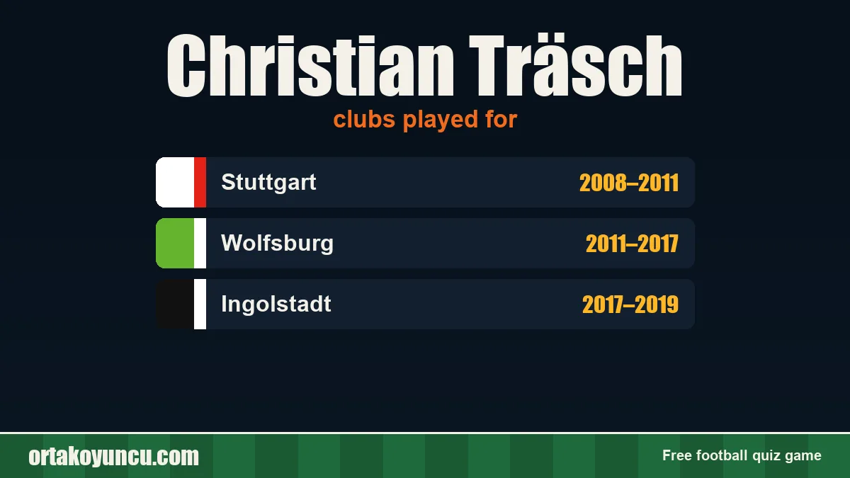 Christian Träsch: clubs and years