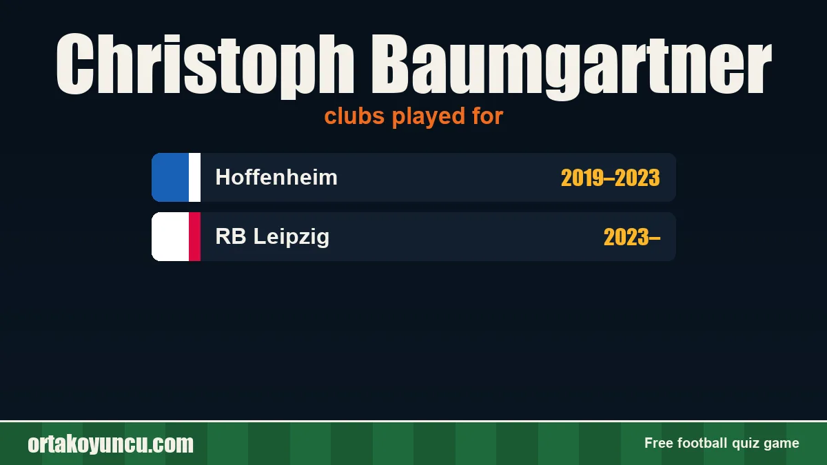 Christoph Baumgartner: clubs and years
