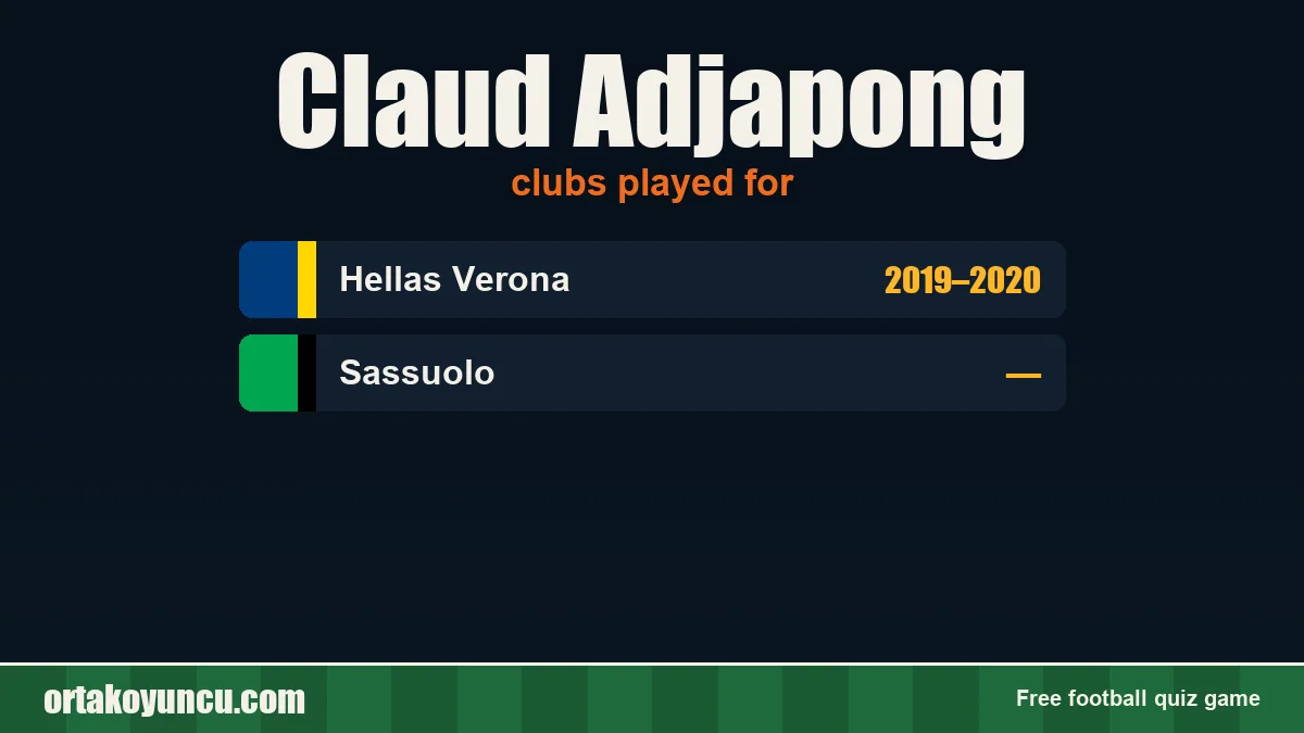 Claud Adjapong: clubs and years