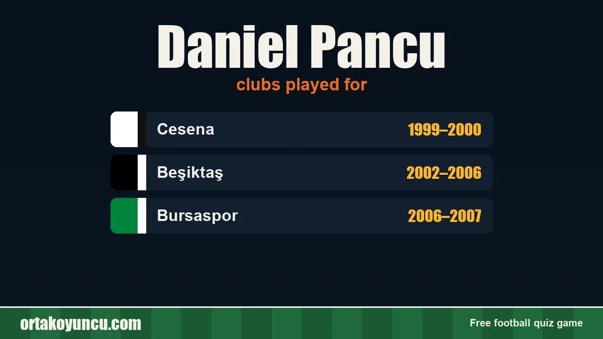 Daniel Pancu: clubs and years
