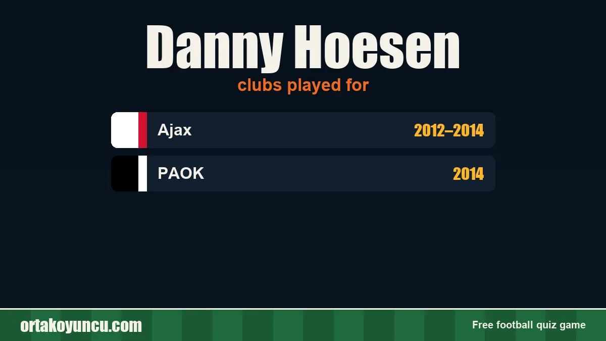 Danny Hoesen: clubs and years