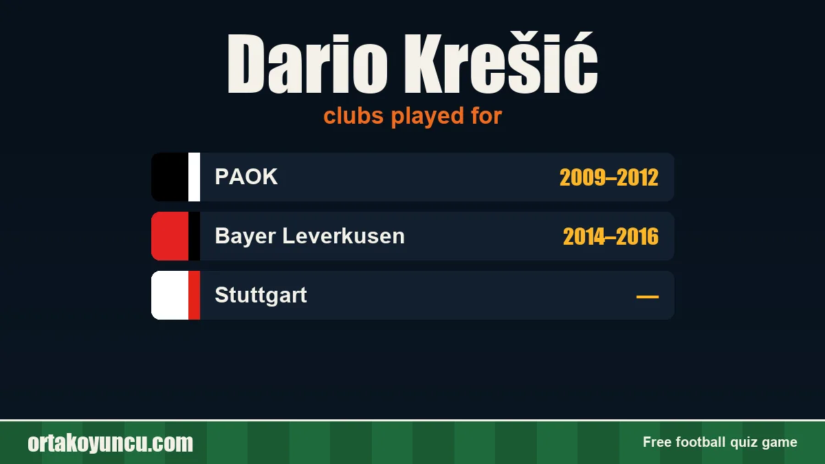 Dario Krešić: clubs and years