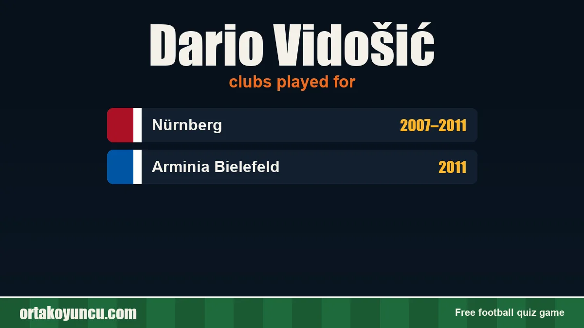 Dario Vidošić: clubs and years