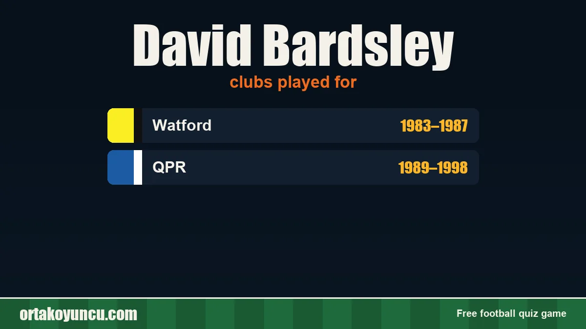 David Bardsley: clubs and years