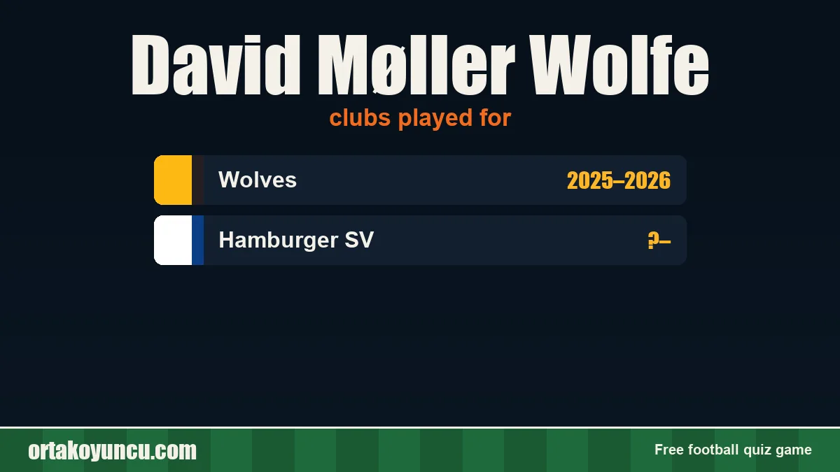 David Møller Wolfe: clubs and years