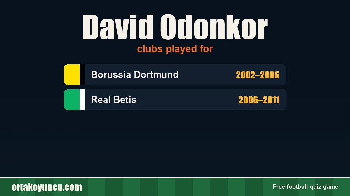 David Odonkor: clubs and years