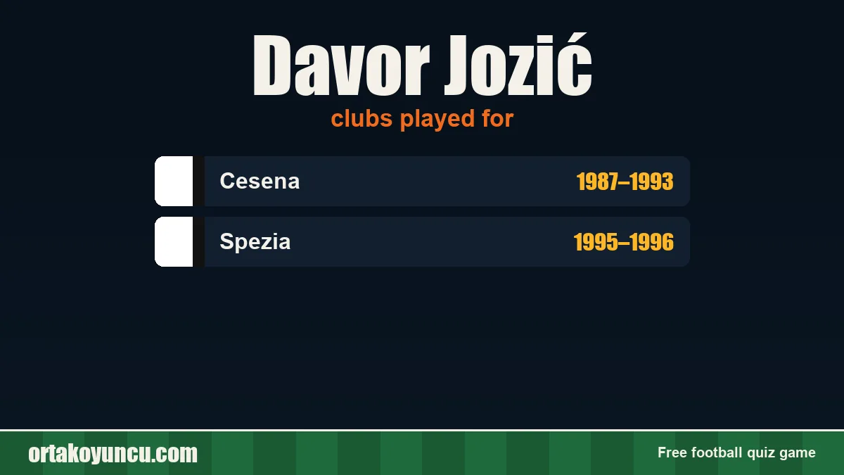 Davor Jozić: clubs and years