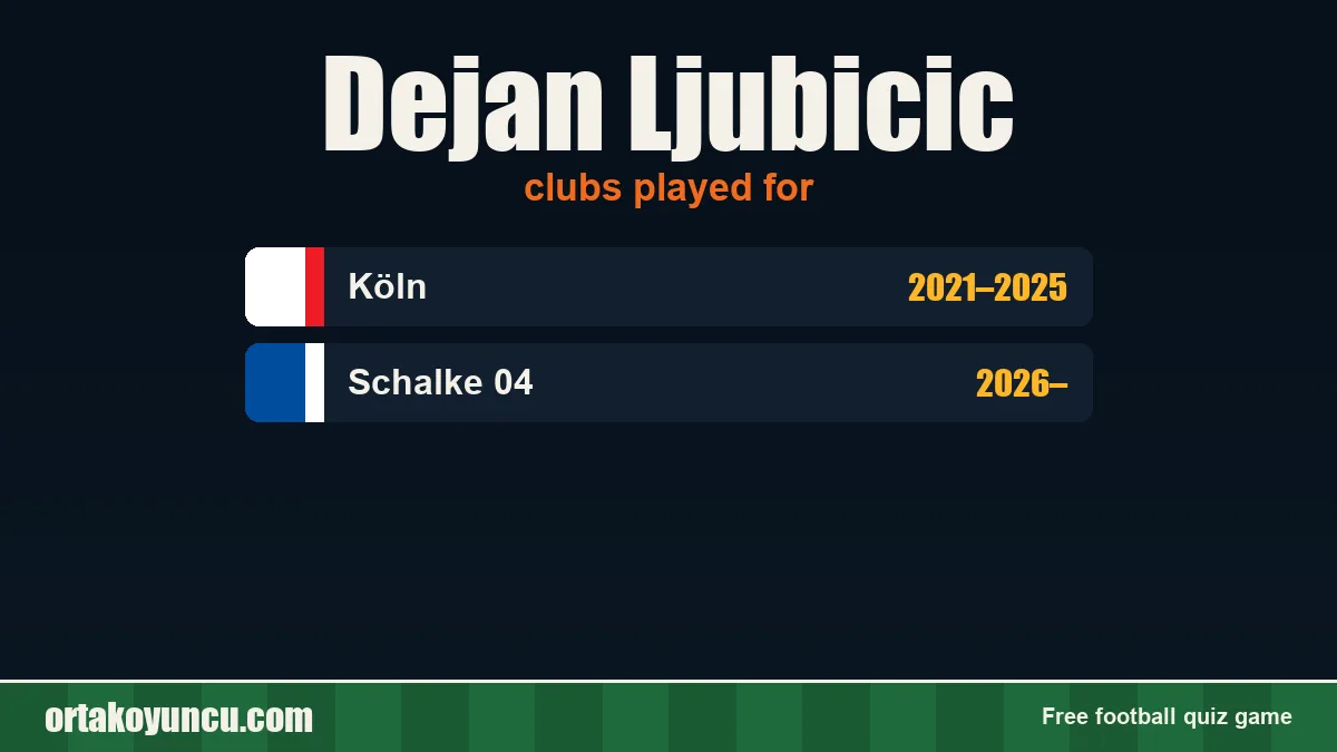 Dejan Ljubicic: clubs and years