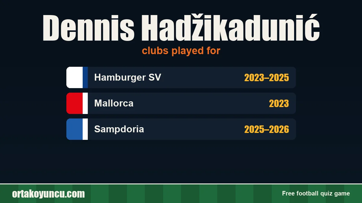 Dennis Hadžikadunić: clubs and years