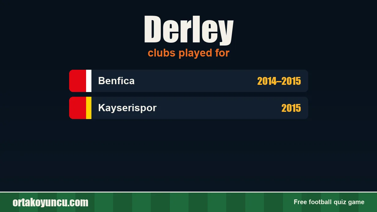 Derley: clubs and years