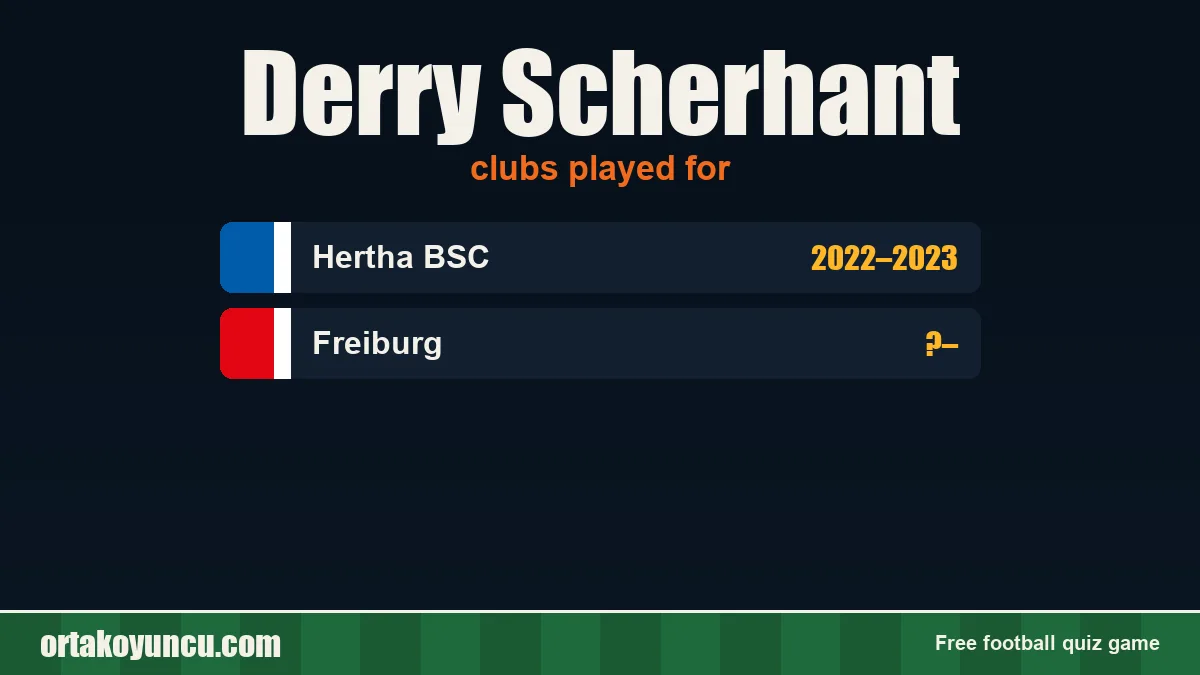 Derry Scherhant: clubs and years