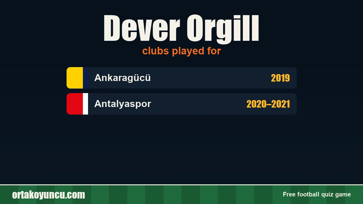 Dever Orgill: clubs and years
