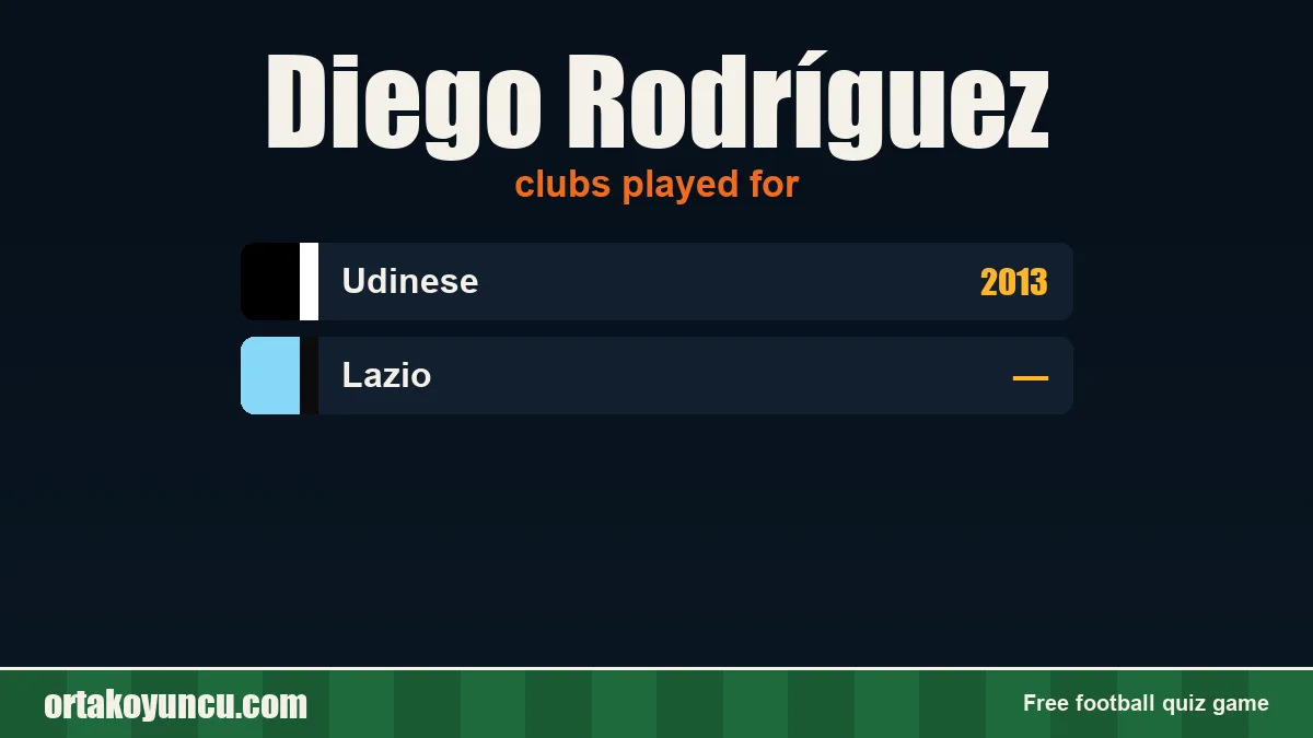 Diego Rodríguez: clubs and years