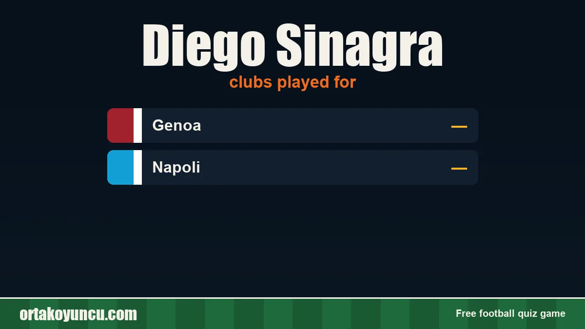Diego Sinagra: clubs and years