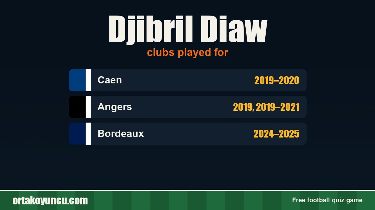 Djibril Diaw: clubs and years