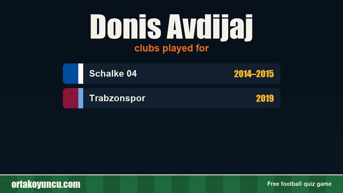 Donis Avdijaj: clubs and years