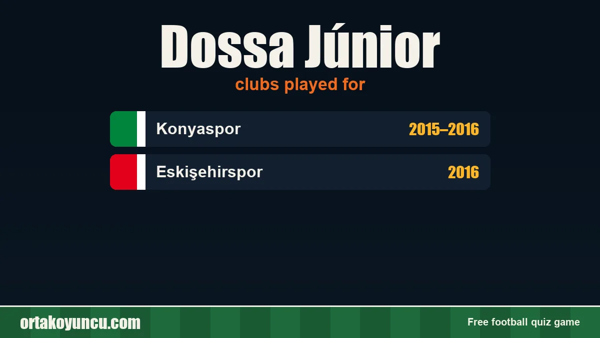 Dossa Júnior: clubs and years