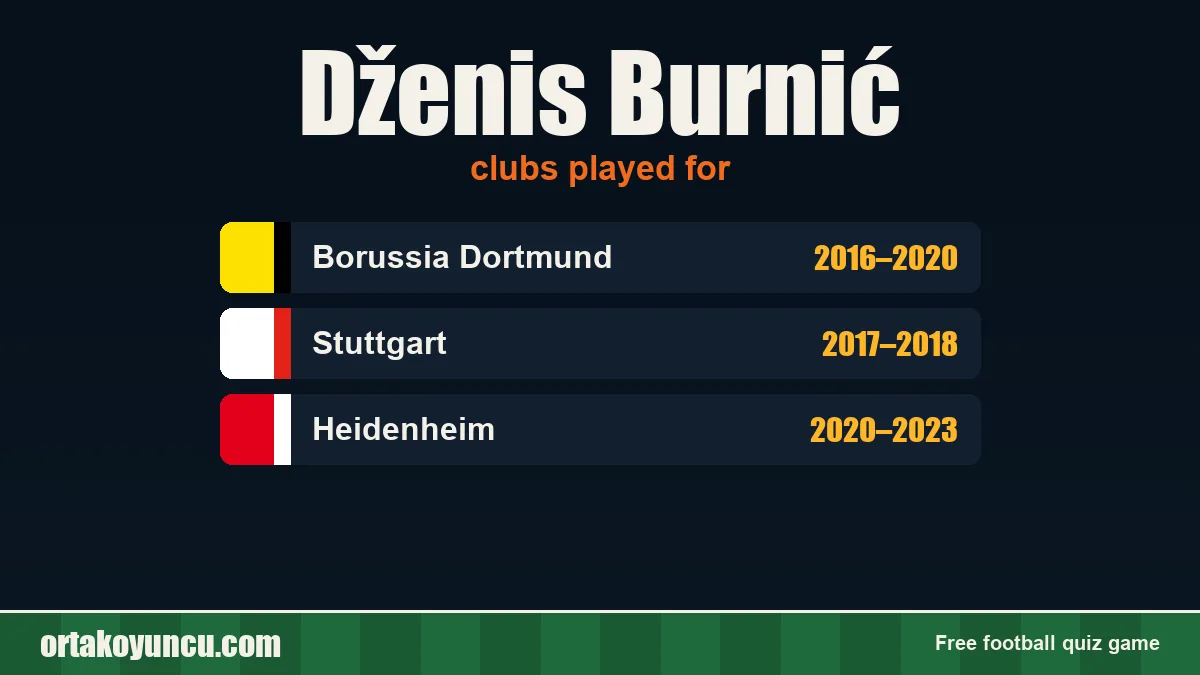 Dženis Burnić: clubs and years