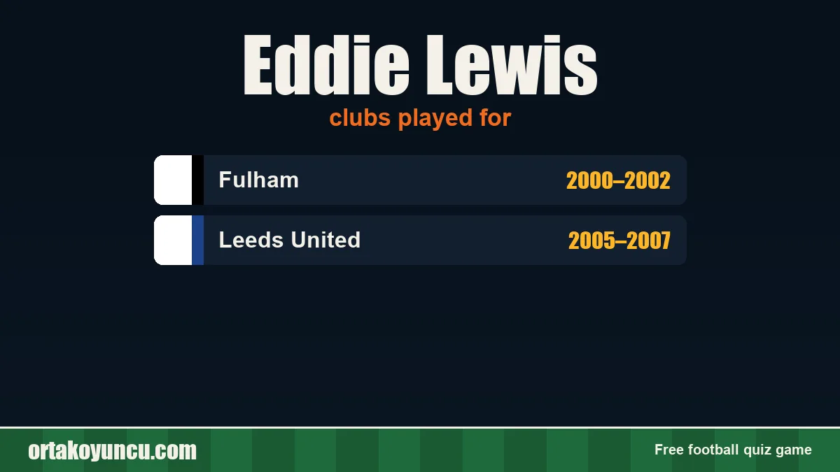 Eddie Lewis: clubs and years