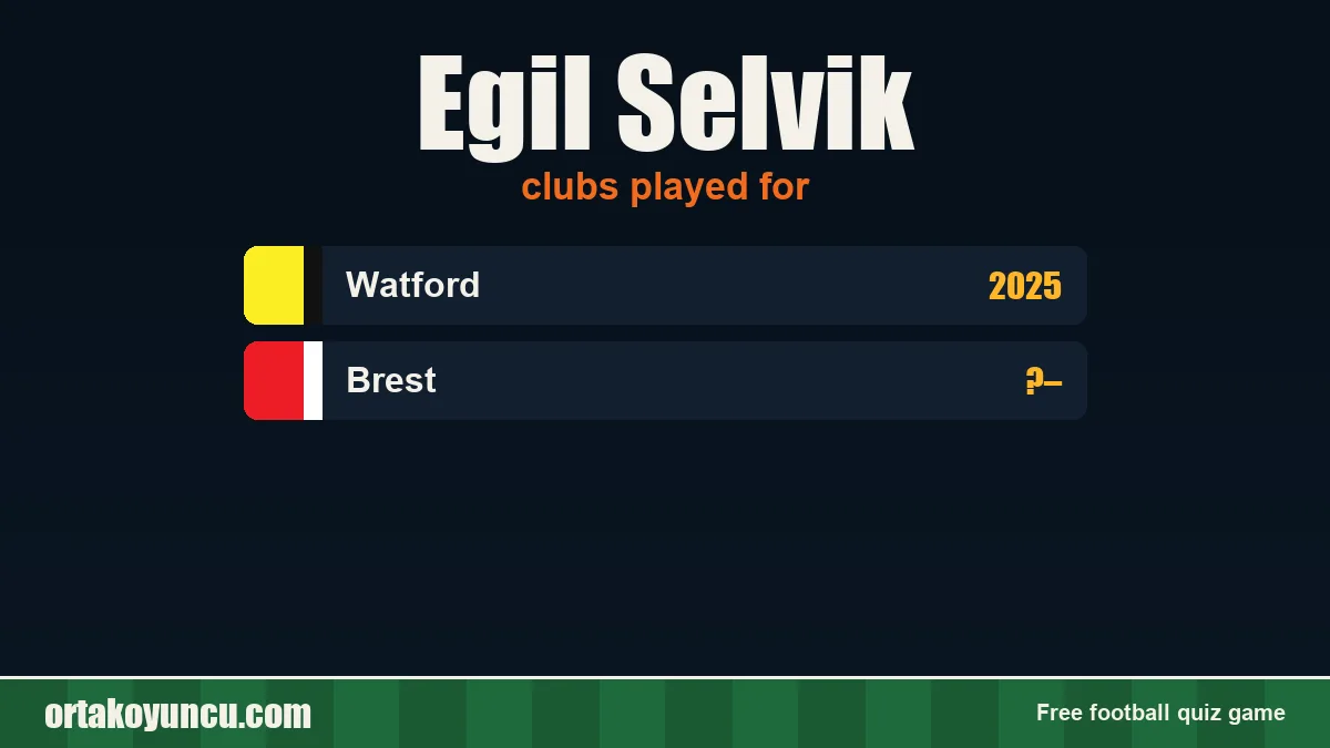 Egil Selvik: clubs and years