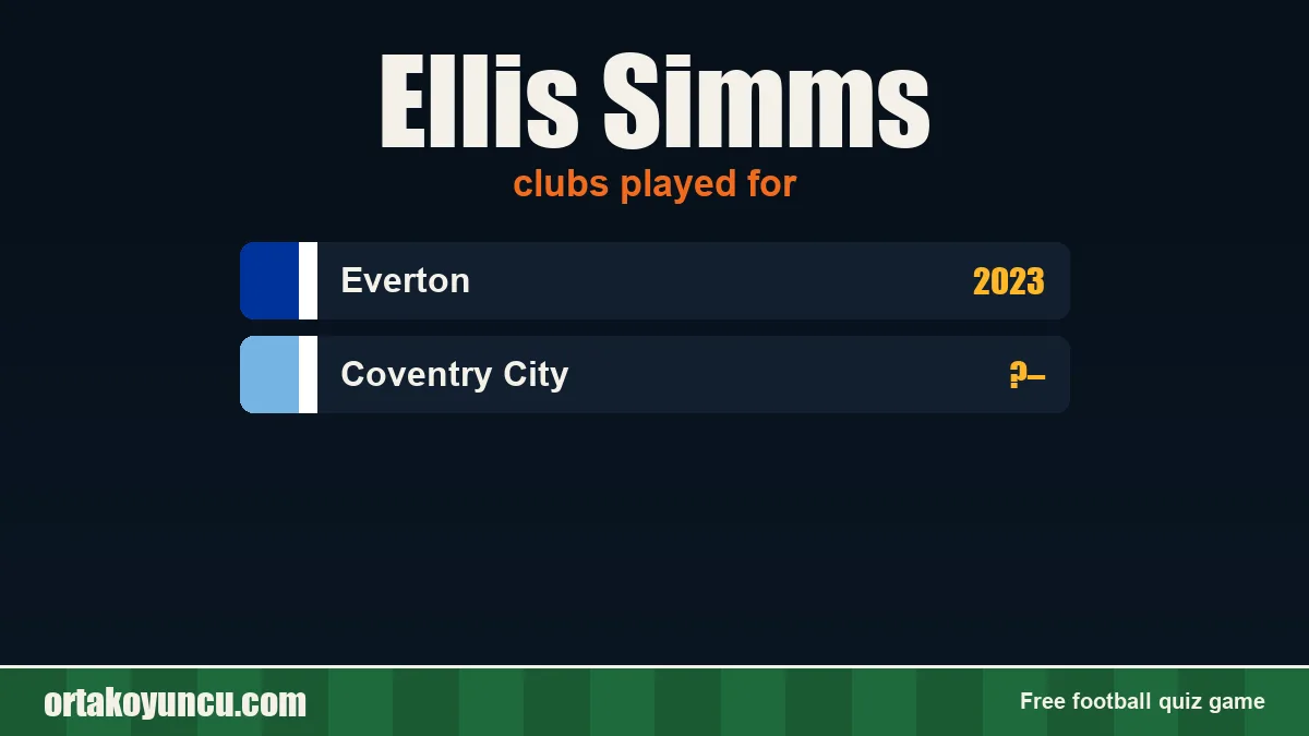 Ellis Simms: clubs and years