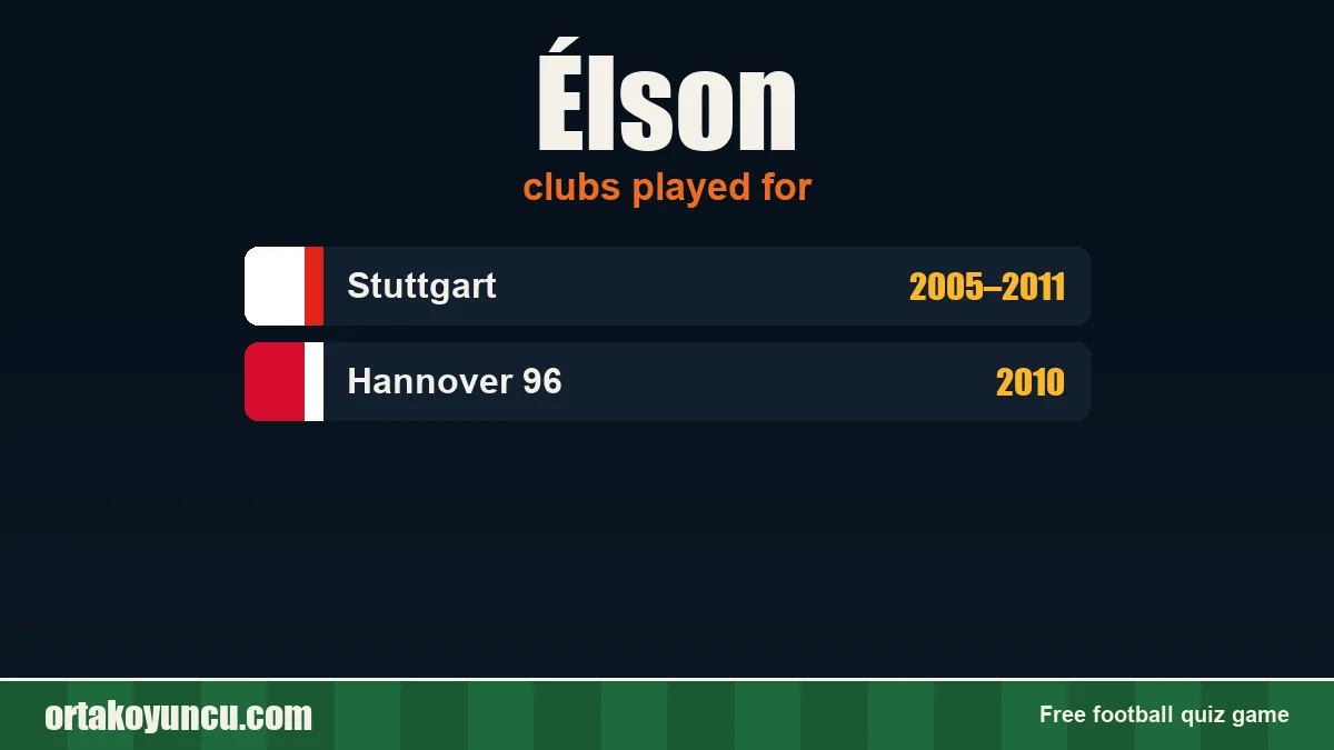 Élson: clubs and years