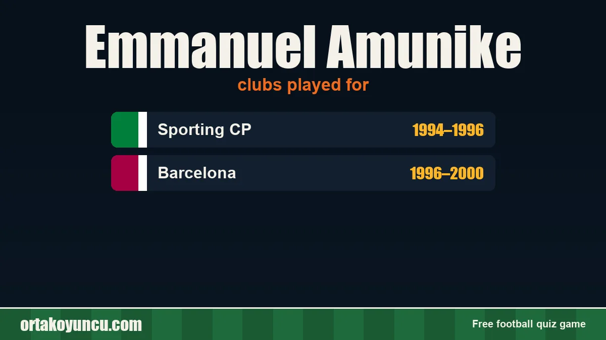Emmanuel Amunike: clubs and years