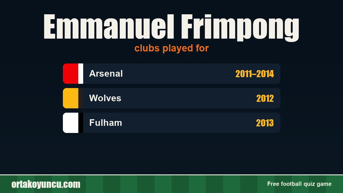 Emmanuel Frimpong: clubs and years