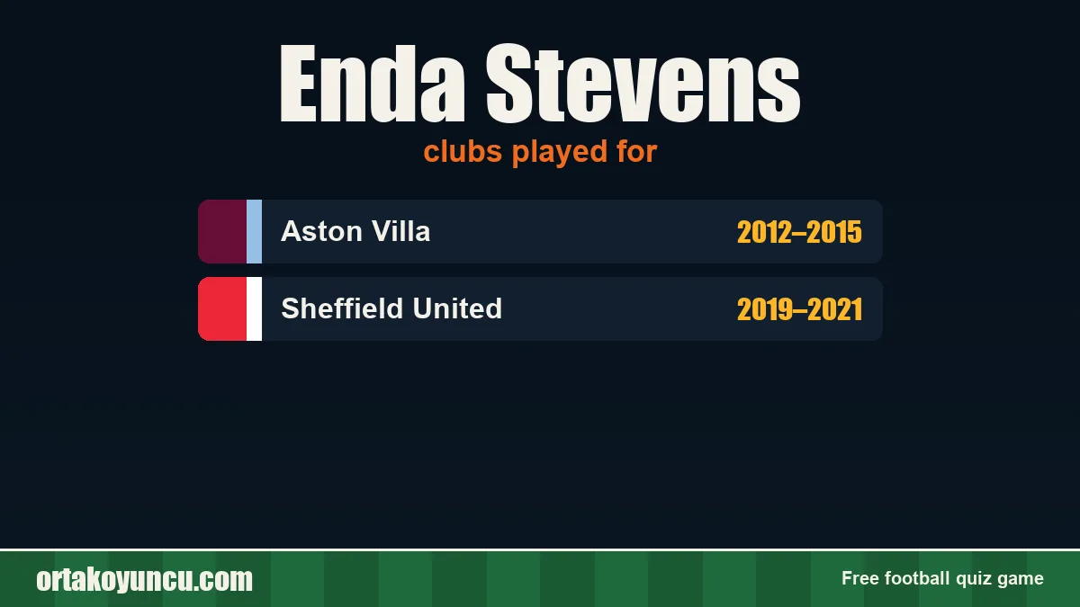 Enda Stevens: clubs and years