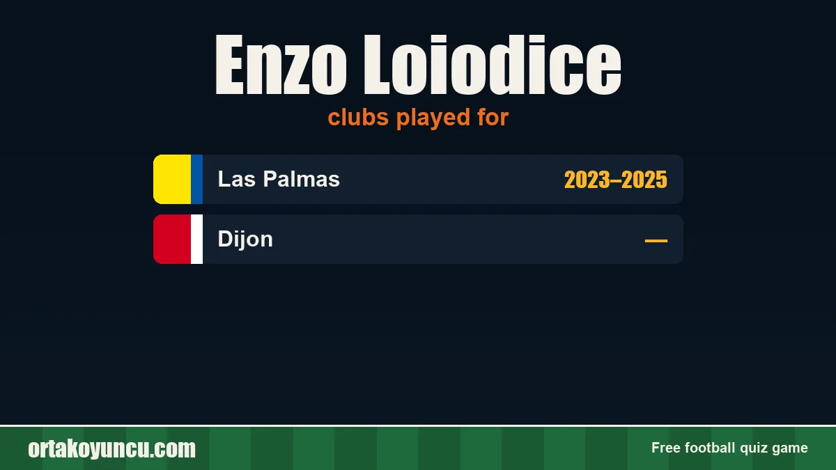 Enzo Loiodice: clubs and years