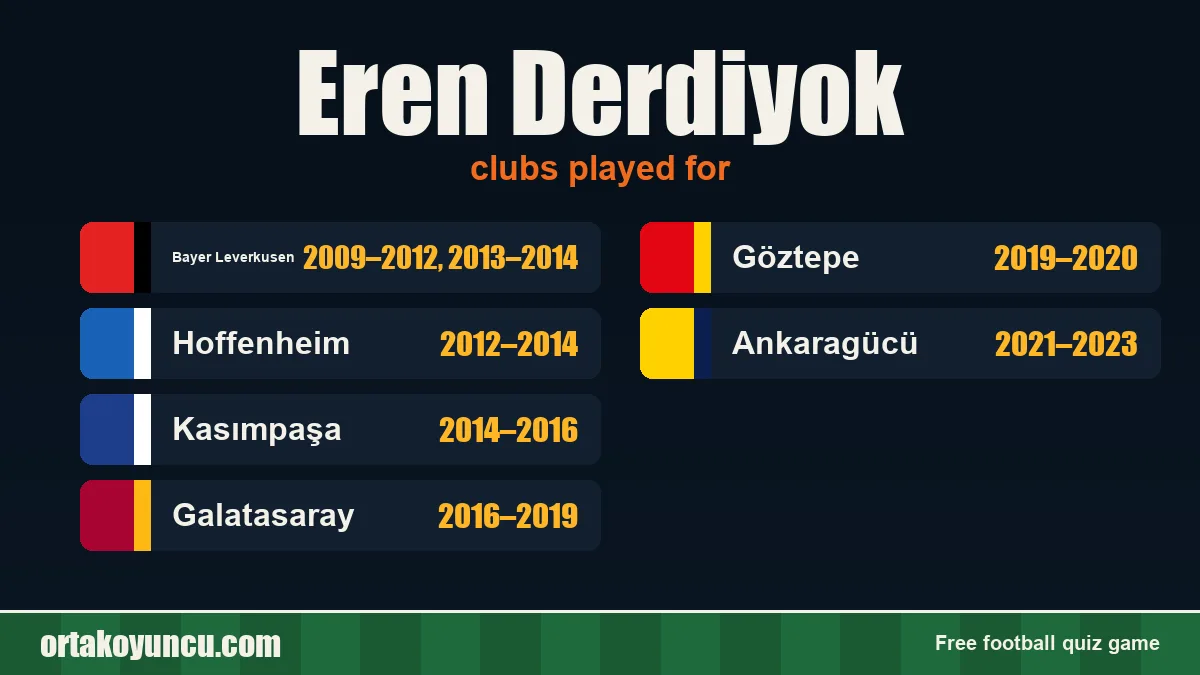Eren Derdiyok: clubs and years