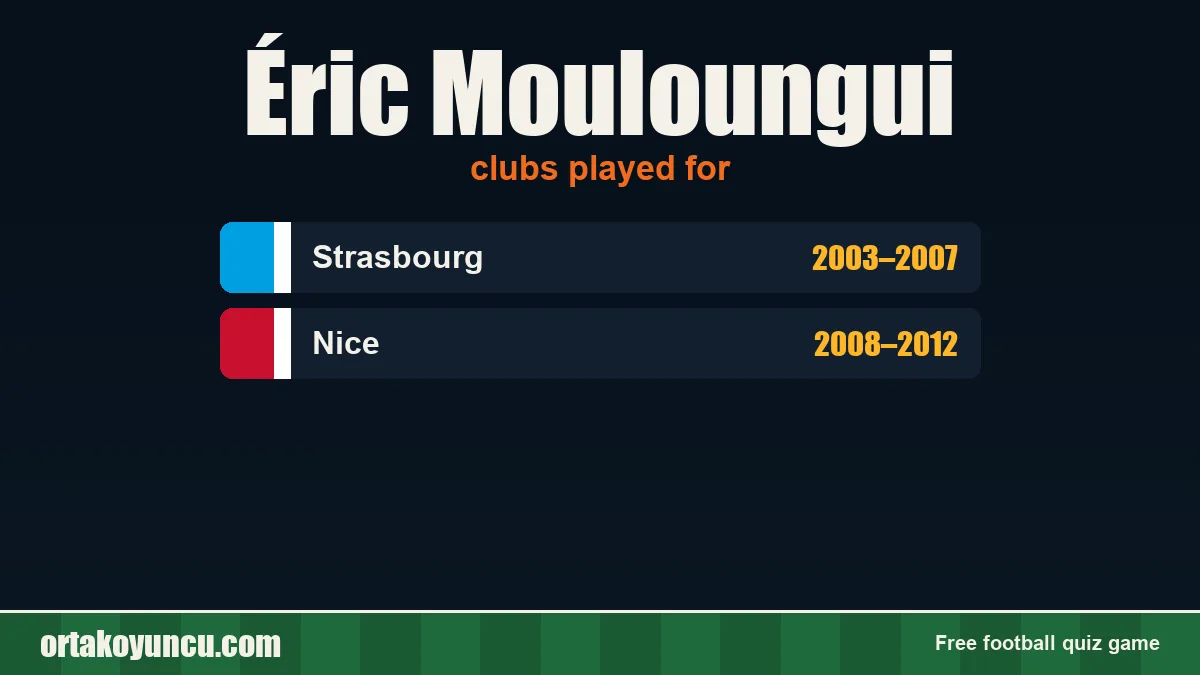 Éric Mouloungui: clubs and years