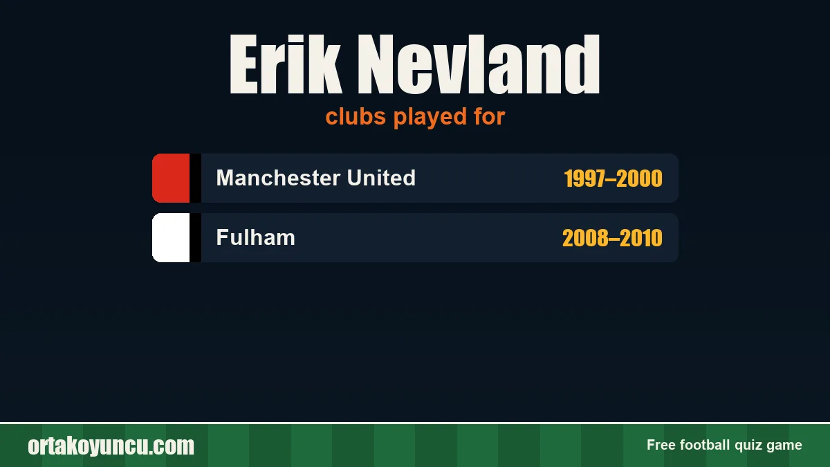 Erik Nevland: clubs and years