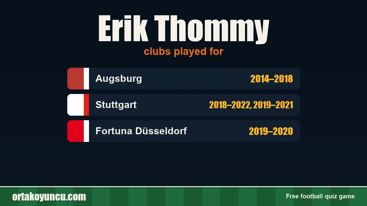 Erik Thommy: clubs and years