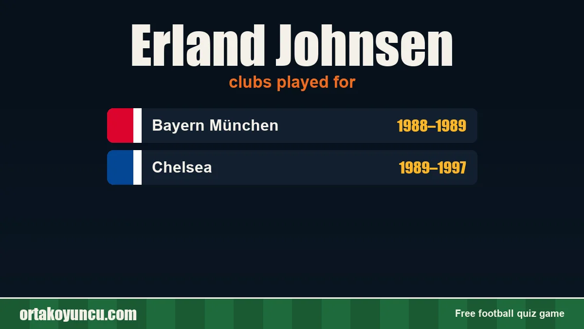 Erland Johnsen: clubs and years