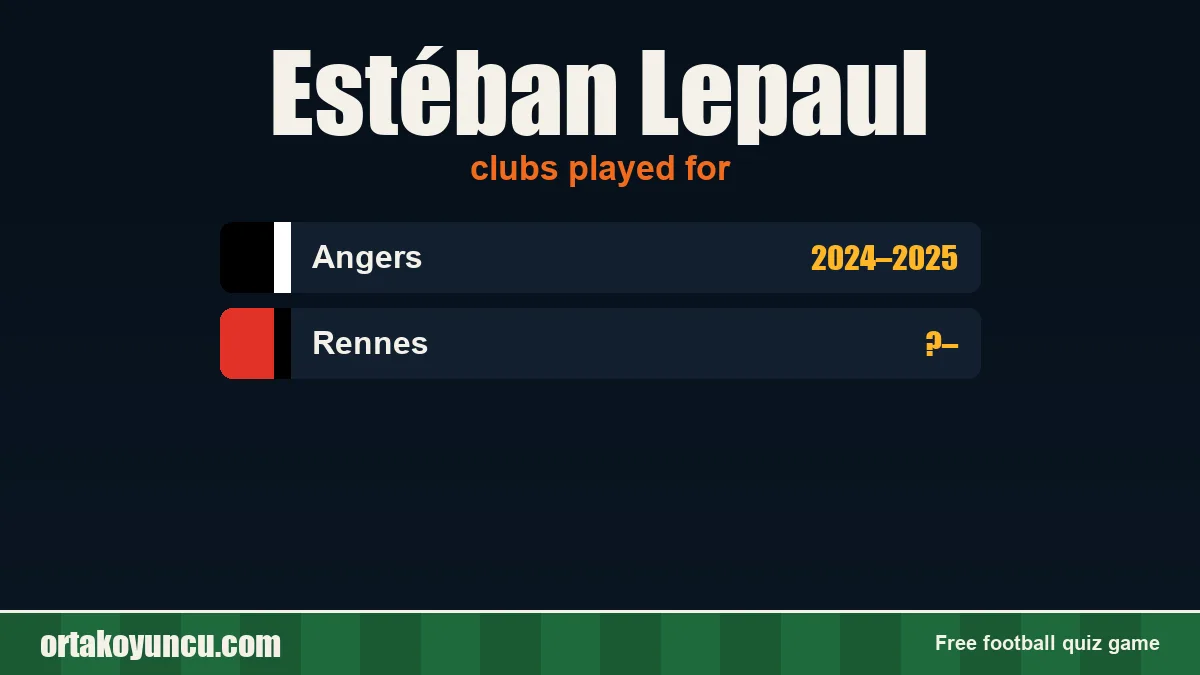 Estéban Lepaul: clubs and years