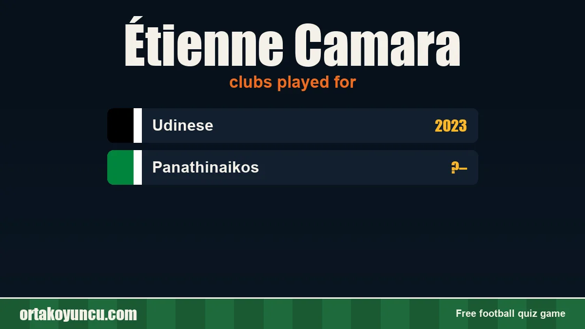 Étienne Camara: clubs and years