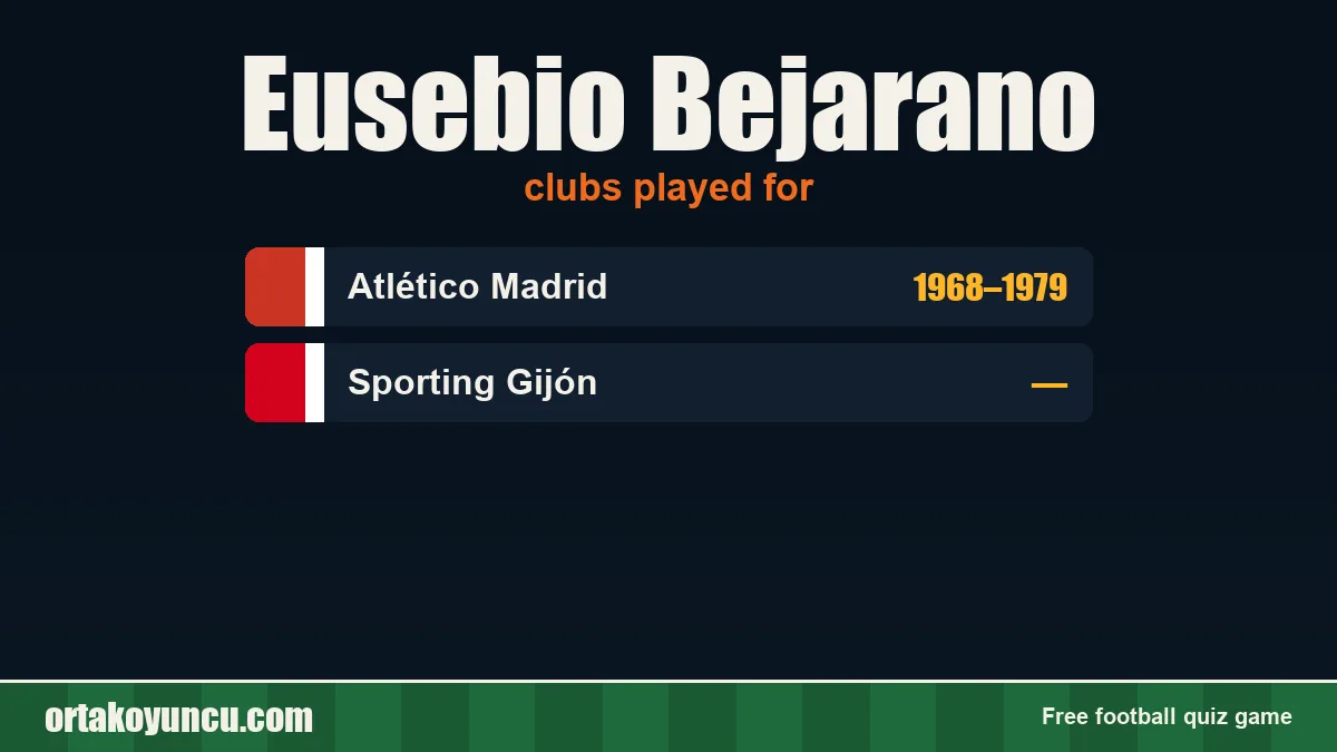 Eusebio Bejarano: clubs and years