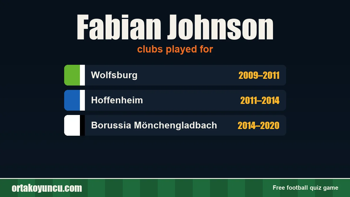 Fabian Johnson: clubs and years