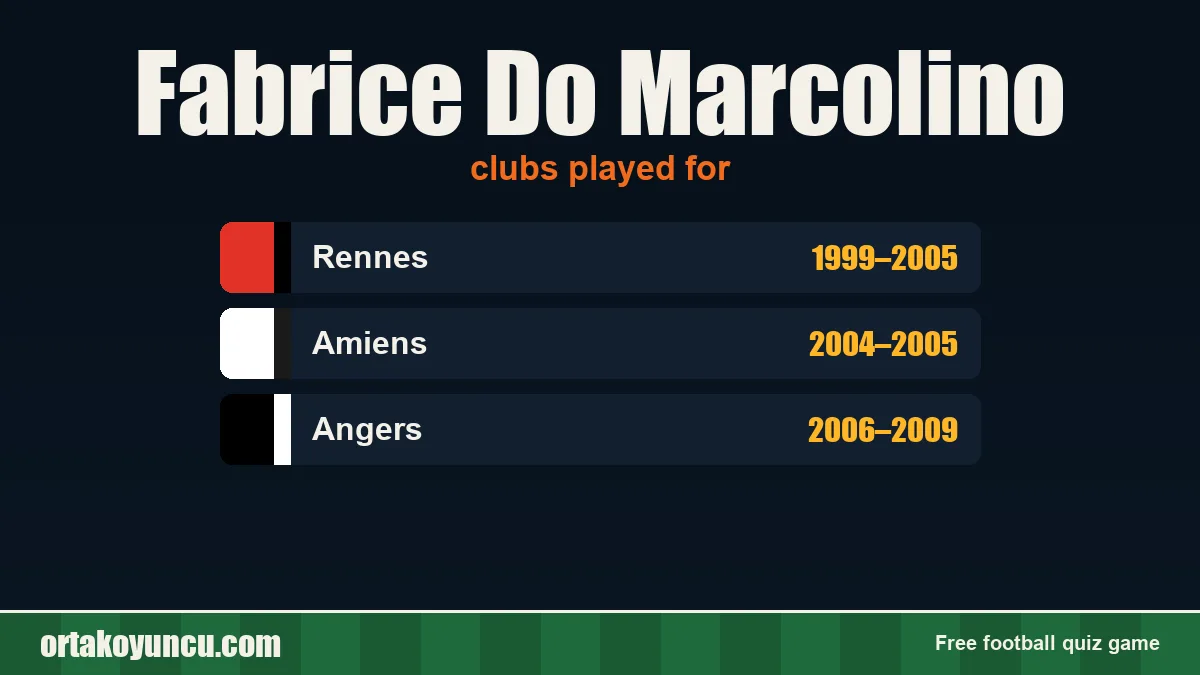 Fabrice Do Marcolino: clubs and years