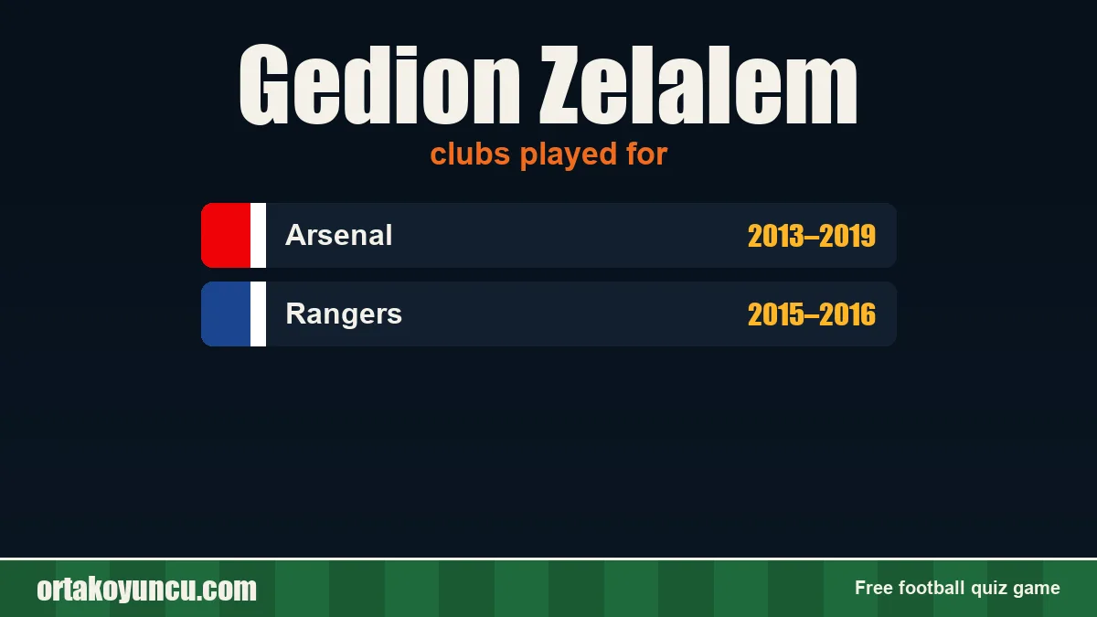 Gedion Zelalem: clubs and years