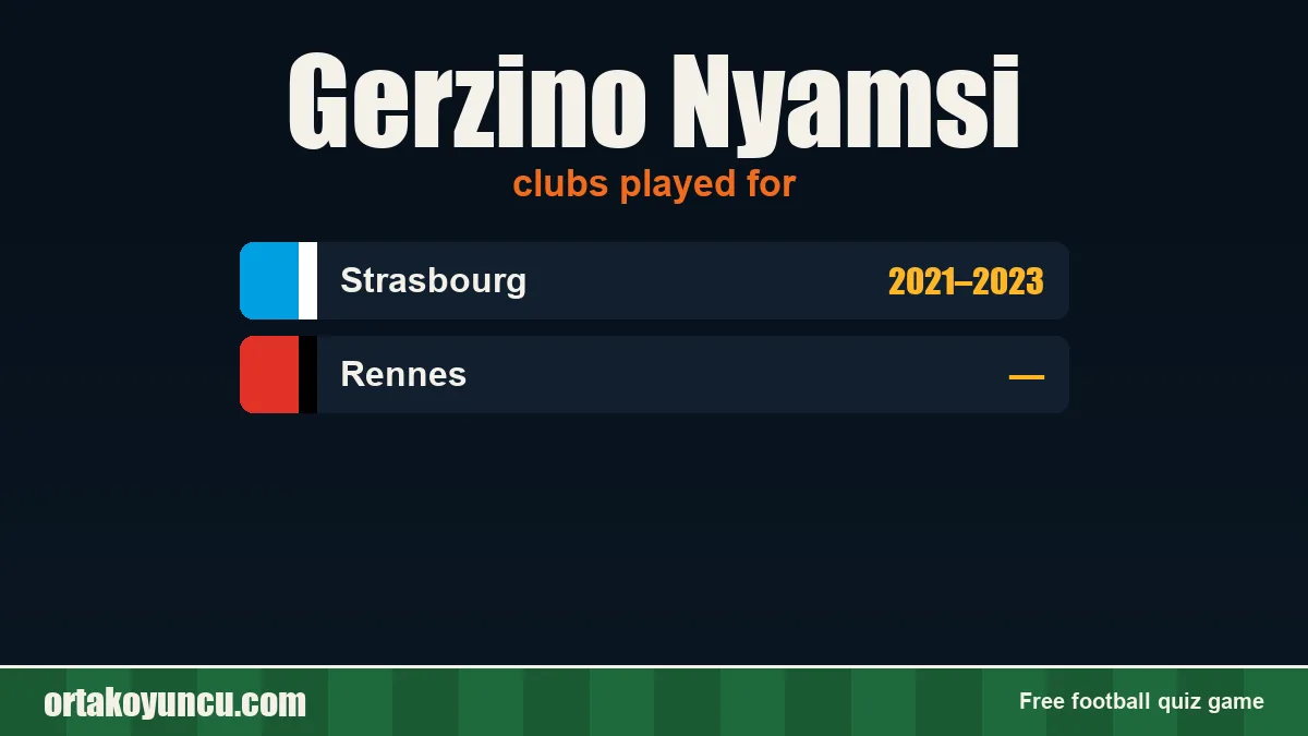 Gerzino Nyamsi: clubs and years