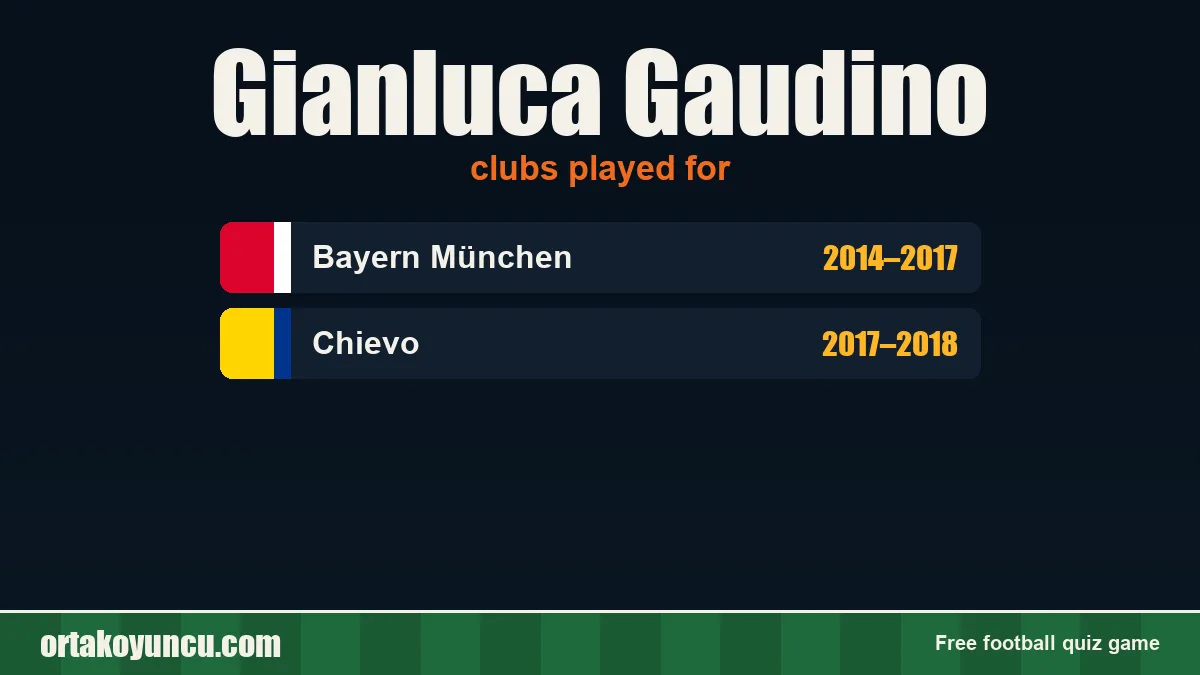 Gianluca Gaudino: clubs and years