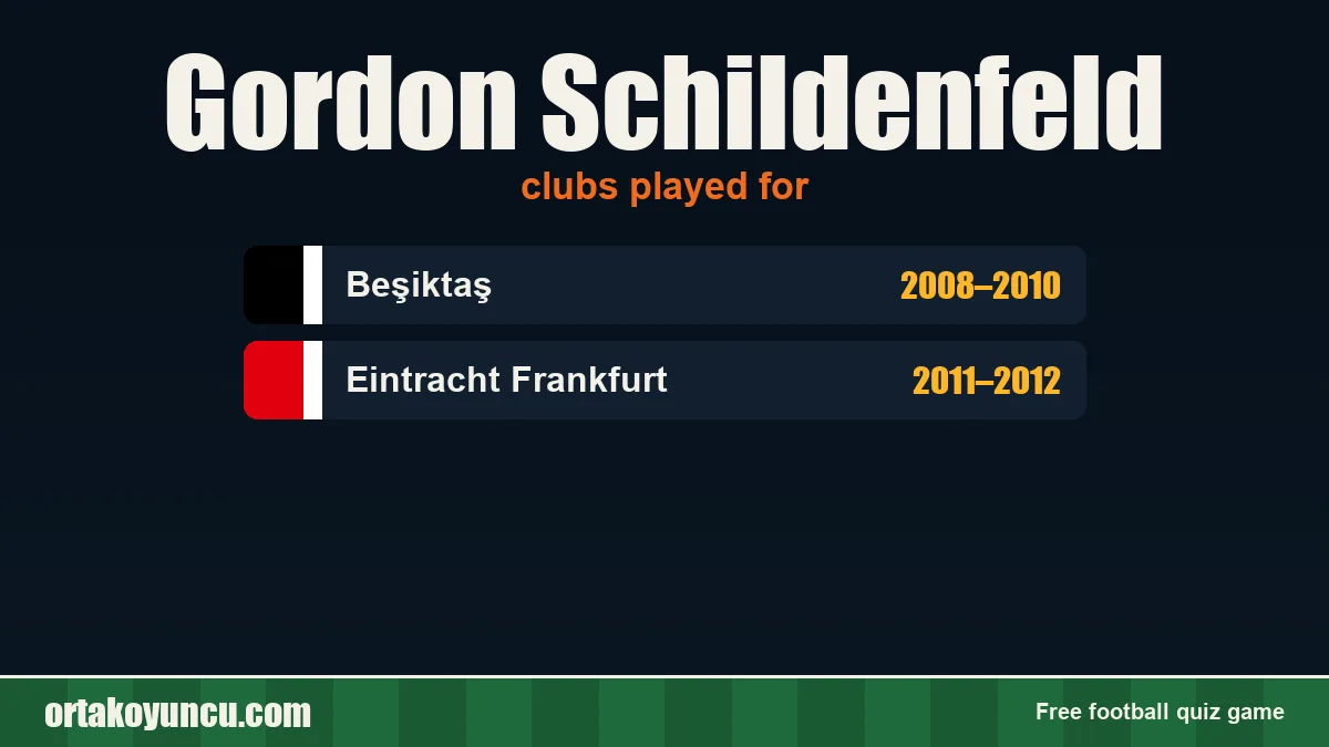 Gordon Schildenfeld: clubs and years