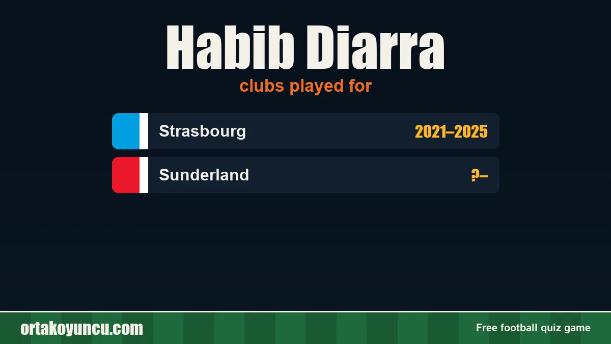 Habib Diarra: clubs and years