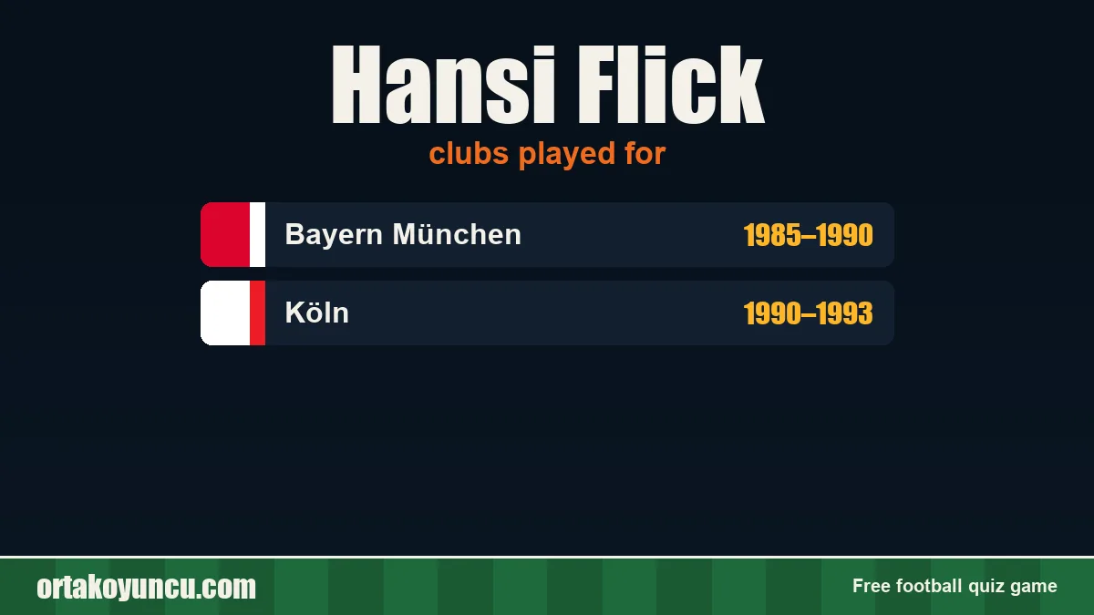 Hansi Flick: clubs and years
