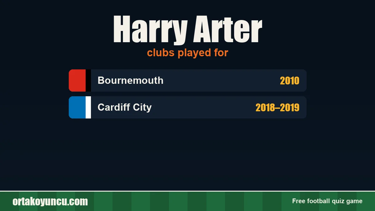 Harry Arter: clubs and years